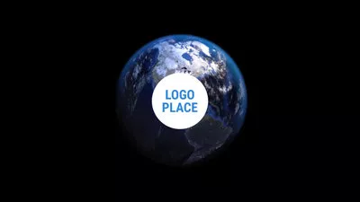Black Background Camera Earth Logo