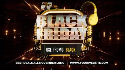 Black Friday Promo Gold Countdown Email Intro