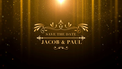 Black Gold Luxury Wedding Invitation