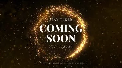 Black Gold Modern Coming Soon Countdown Intro