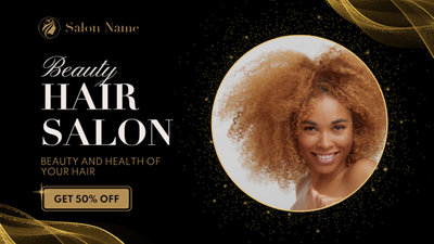 Black Gold Modern Hair Salon Promo