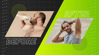Black Green Fitness Before And After