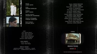 Black Retro Film Strip Cinema Old Movie Titles Credits Trailer