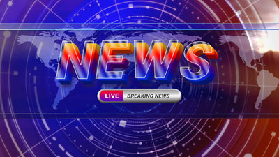 Blue Background Live Breaking News Intro Outro