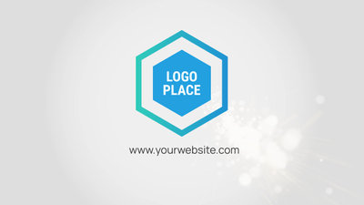 Blue Business 3D Struktur Logo Offenbarung