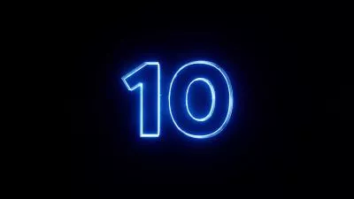 Blue Countdown Neon Welcome 2026 Happy New Year Intro