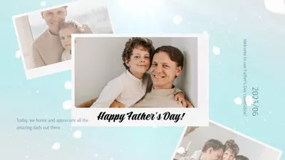 Blue Fathers Day Photo Slideshow Petal