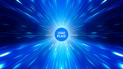 Blue Laser Particle Rotating Logo Intro