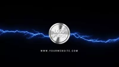  Blue Lightning With Silver Logo Intro