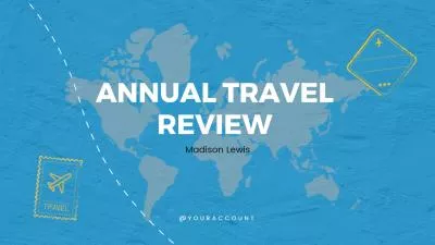 Blue Map Personal Lively Plane Travel Photo Annual Review Collection