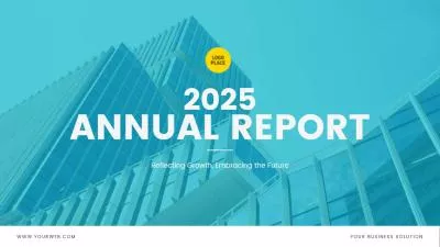 Blue Modern 2025 Annual Report Business Presentation Company Introduction Data Photo Slideshow