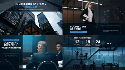 Blue Modern Business Corporate Introduction Presentation Company Overview Photo Slideshow