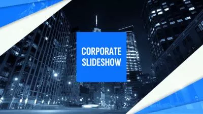 Blue Modern Business Corporate Introduction Presentation History Photo Slideshow