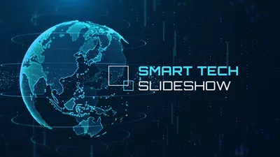 Blue Modern Business Smart Tech Financial Market Slideshow