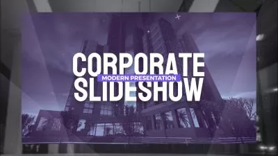 Blue Modern Simple Corporate Business Year Recap Photo Slideshow