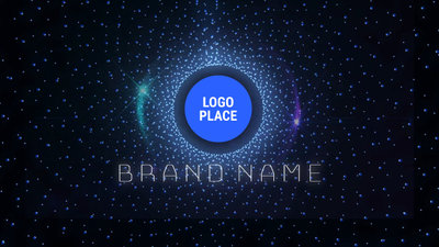 Introdução Logotipo Da Empresa Partícula Azul