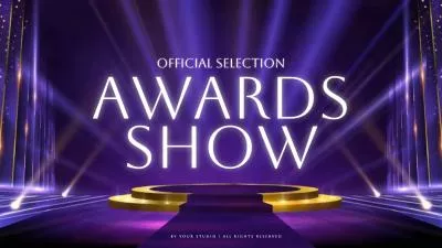  Blue Purple Awards Ceremony Movie Show Business Photo Slideshow