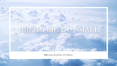 Blue Sky Motivational Quote Youtube Outro