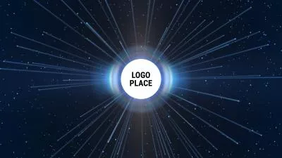  Blue Space Opening Futuristic Technology Game Logo Revel Intro