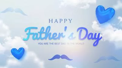 Blue Sweet Fathers Day Family Memories Photo Slideshow