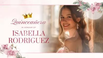 bokeh-pink-flowers-quinceanera-birthday-invitation-anniversary-photo-album-slideshow