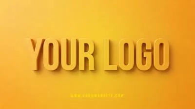 Bold Yellow 3d Ai Logo Animation Reveal Intro