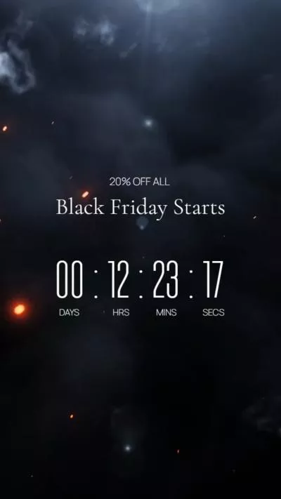Boom Black Friday Countdown Timer Sales Promo Instagram Tiktok Reel