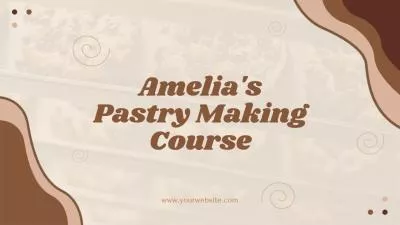 Brown Pastry Making Course Promo