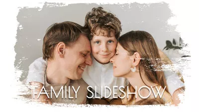 Pinsel Familie Foto Collage Diashow