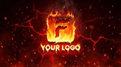 Burning Fire Logo Reveal Intro