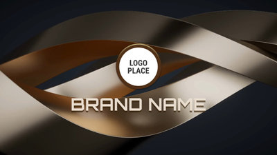 Business Company Logo Intro Grand Gold Copper Metal Texture