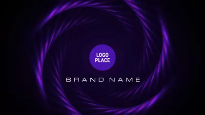 Negócio Empresa Logotipo Intro Grand Purple