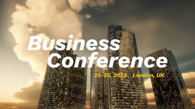 Conferência De Negócios Promoção Slides Simples