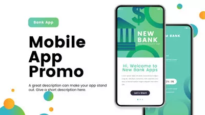 Business Green Finance App Promo Mockups