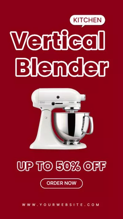 Business Kitchen Equipment Mixer Tiktok Instagram Advertising Promo