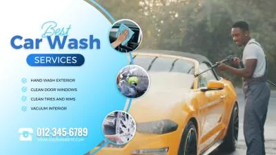 Business Modern Car Wash Service Promo