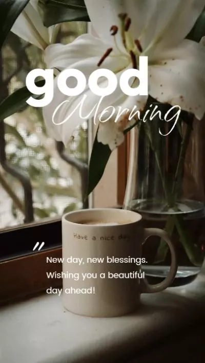 Calm Morning Coffee Time Daily Quote Positive Instagram Reel