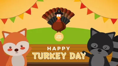 Cartoon Happy Turkey Day