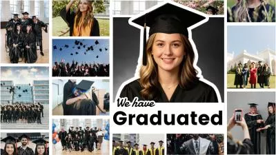  Cherish Memories In Campus University Happy Graduation Photo Collage Slideshow