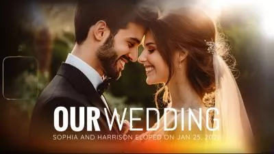  Cinematic Film Wedding Invitation Anniversary Propose Memories Movie Trailer Slideshow
