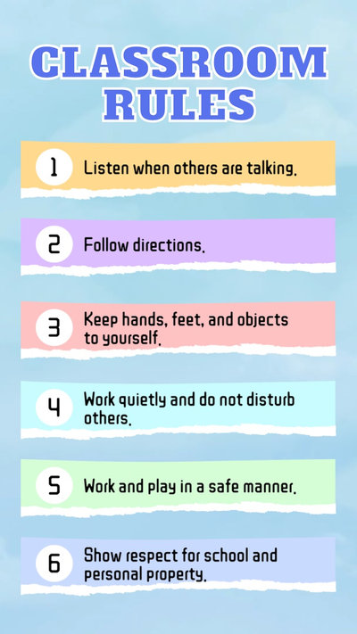 classroom rules for grade 4