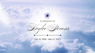 Clean Purple Flowers Commemorate Grandmother Memories Funeral Slideshow
