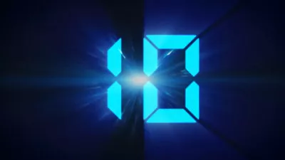 Uhrenförmiges Countdown Logo