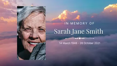 cloud funeral memorial slideshow