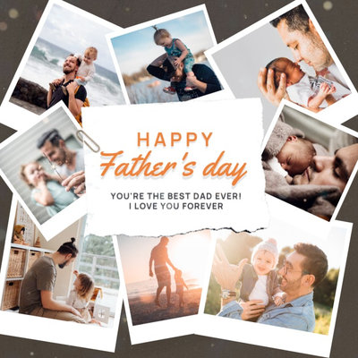 Collage Happy Fathers Day Instagram Fotopost