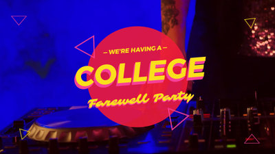College Farewell Party Invite
