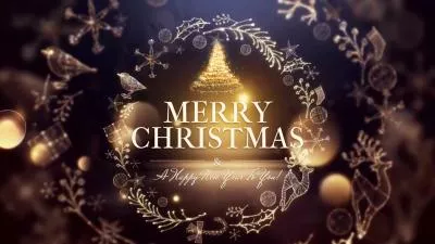 Countdown Merry Christmas New Year Wish Greeting Photo Video Slideshow