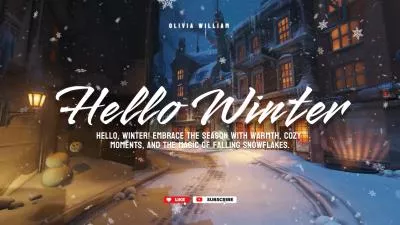  Cozy Warm Winter Snowflake Wishes Greeting Youtube Channel Intro