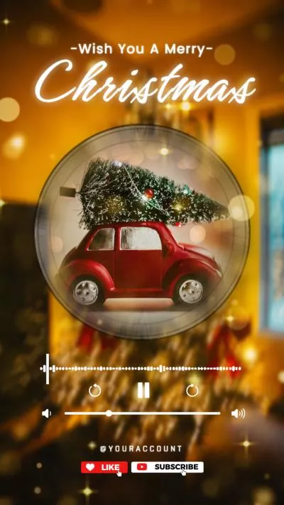 Creative Car Christmas Tree Music Playlist Instagram Story