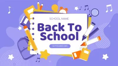 Creative Cute Back To School Students Education Presentation